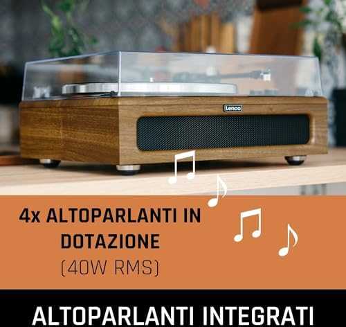Patefonas Lenco LS-410WA, graikiško riešuto spalvos