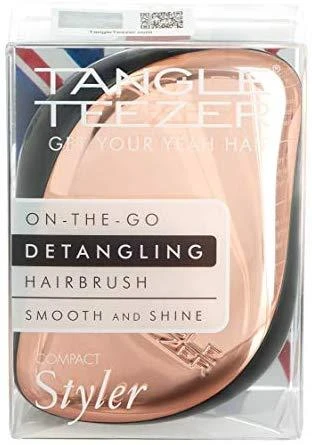 Tangle Teezer Plaukų šukos Compact Styler Classic Gold Juodas