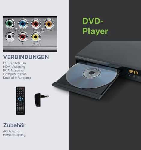 Vaizdo grotuvas DVD grotuvas Muse, HDMI, USB, juodas