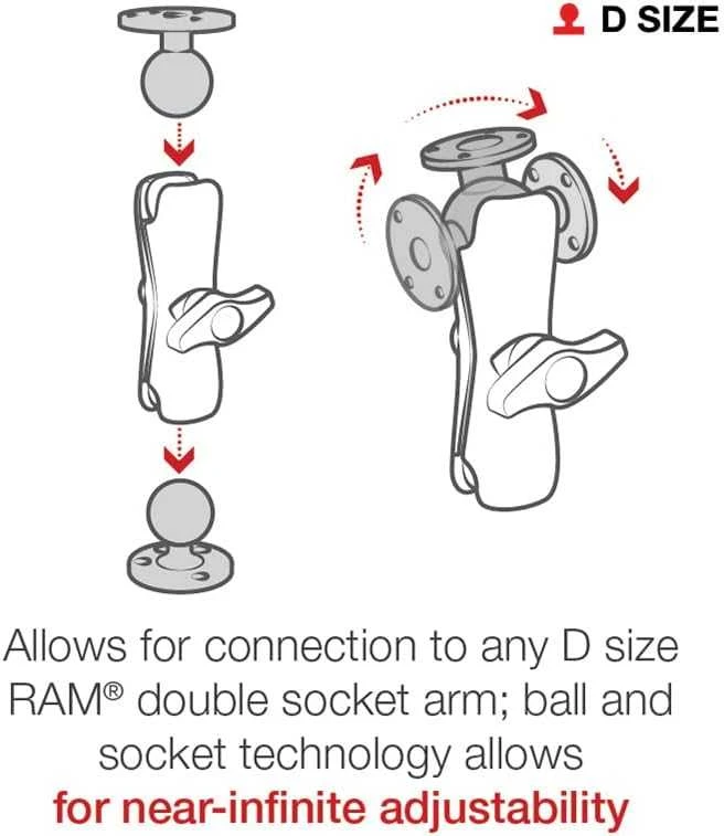 Ram Mounts UNPKD RAM 3,68 DIA. PAGRINDAS SU KAMULIU