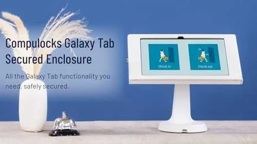 Laikiklis „Compulocks Galaxy Tab A9+ Apex Enclosure Wall Mount“ – dėklas – planšetiniam kompiuteriui – užrakinamas – metalinis rėmas – Baltas – ekrano dydis: 27,94 cm (11 colių) – sieninis laikiklis – skirtas „Samsung Galaxy Tab A9+“