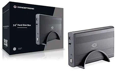 Carruzzo Conceptronic CHD3SU saugojimo diskų korpusas HDD korpusas Juoda 3.5″