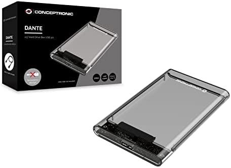 „Conceptronic“ „Conceptronic DANTE03T“ kietojo disko dėklas HDD/SSD dėklas Permatomas 2,5 colio