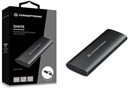 Conceptronic DANTE04B M.2 SATA/NVMe USB-C Juodas Korpusas