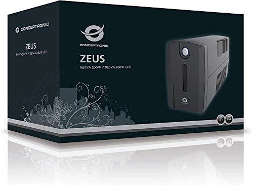Carruzzo Conceptronic ZEUS02E nepertraukiamo maitinimo resursai (UPS) „Line-Interactive“ 0,85 kVA 480 W 4 AC išvestis(ys / čių)