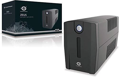 Carruzzo Conceptronic ZEUS02E nepertraukiamo maitinimo resursai (UPS) „Line-Interactive“ 0,85 kVA 480 W 4 AC išvestis(ys / čių)