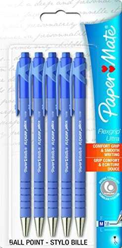 Papermate 5 vnt. automatiniai rašikliai Paper Mate Flexgrip Ultra, mėlyni