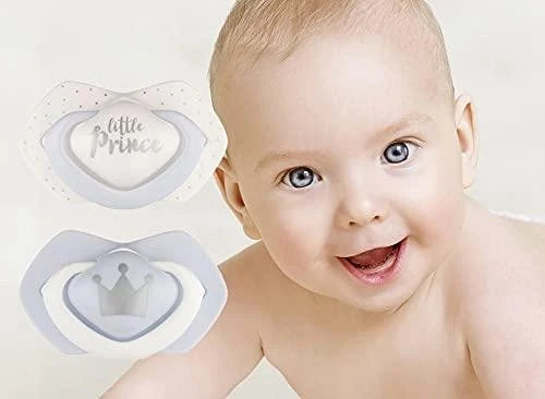 Canpolbabies CANPOL BABIES silikoninis simetrinis čiulptukas ROYAL BABY, 6-18 mėn., 2 vnt., 22/651_blu
