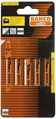 Bahco Siaurapjūklio geležtės 1,00x77mm 14TPI bimetaL, T-fiksatoriuis, 2,5-6mm metalui 5vnt.
