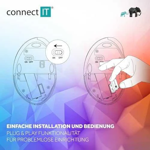 Pelė Connect IT FOR HEALTH Moterys (CMO-2600-BK)