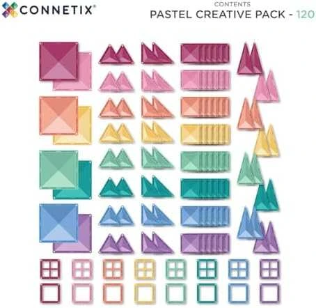 Connetix Pastelinis Kūrybiškumo rinkinys 120 dalių