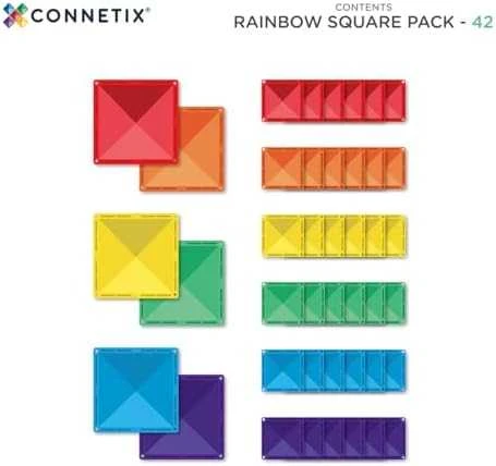 Connetix Kvadratų rinkinys 42 dalių