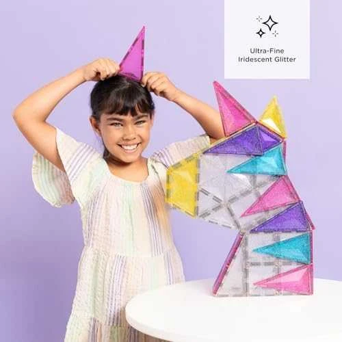 CONNETIX magnetinis konstruktorius 56d. Glitter Unicorn Pack