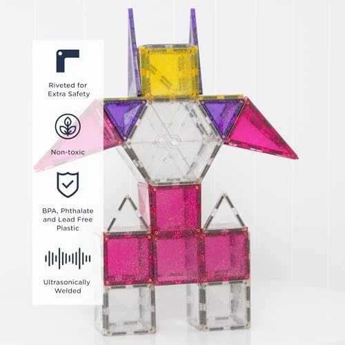 CONNETIX magnetinis konstruktorius 56d. Glitter Unicorn Pack
