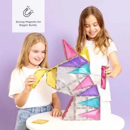 CONNETIX magnetinis konstruktorius 56d. Glitter Unicorn Pack