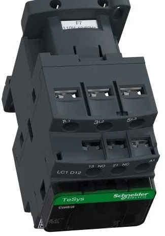 Schneider Electric „Schneider“ maitinimo kontaktorius 12A 3P 110V AC 1NO 1NC (LC1D12F7)