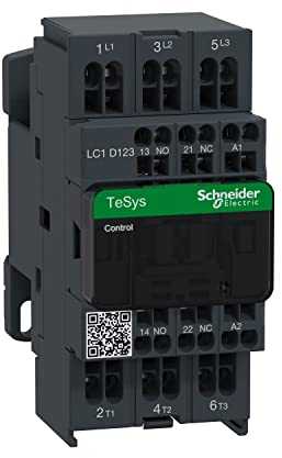 „Schneider“ maitinimo kontaktorius 12A 3P 24V 50/60Hz 1NC 1NC (LC1D123B7)
