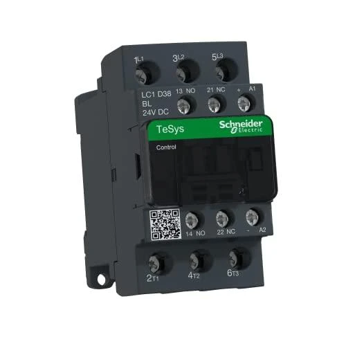 Schneider Electric „Schneider“ maitinimo kontaktorius 38A 3P 24V DC 1NO 1NC (LC1D38BL)
