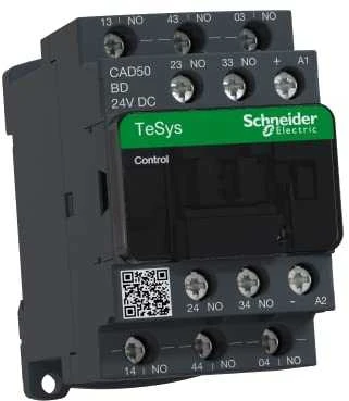 Schneider Electric Schneider pagalbinis kontaktorius 10A 5NO 0R 24V DC (CAD50BD)