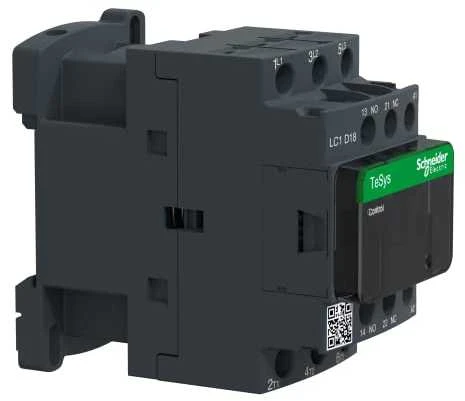Schneider Electric „Schneider“ maitinimo kontaktorius 18A 3P 110V AC 1NO 1NC (LC1D18F7)