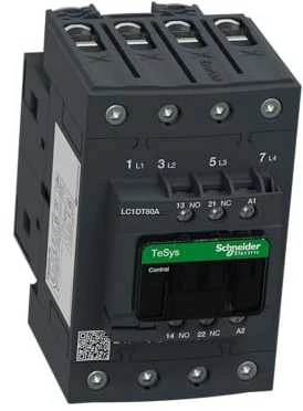 Schneider Electric „Schneider“ maitinimo kontaktorius 80A AC-1 4P 230V AC 1NO 1NC EVK (LC1DT80AP7)
