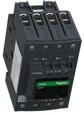 Schneider Electric „Schneider“ maitinimo kontaktorius 80A AC-1 4P 230V AC 1NO 1NC EVK (LC1DT80AP7)