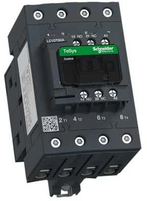 Schneider Electric „Schneider“ maitinimo kontaktorius 80A AC-1 4P 230V AC 1NO 1NC EVK (LC1DT80AP7)