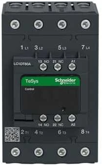 Schneider Electric „Schneider“ maitinimo kontaktorius 80A AC-1 4P 230V AC 1NO 1NC EVK (LC1DT80AP7)