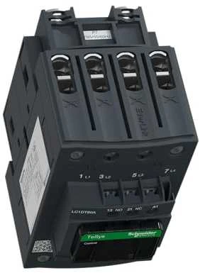 Schneider Electric „Schneider“ maitinimo kontaktorius 80A AC-1 4P 230V AC 1NO 1NC EVK (LC1DT80AP7)