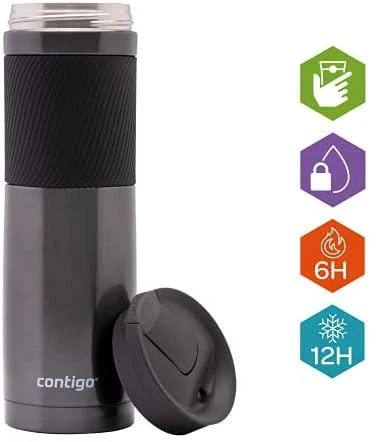 Kelioninis termopuodelis su vakuumine izoliacija Contigo Byron Gunmetal 2095635, 720 ml