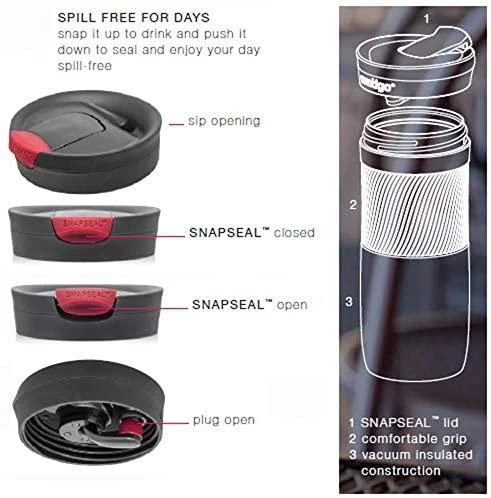 Kelioninis termopuodelis su vakuumine izoliacija Contigo Byron Gunmetal 470 ml 2095560