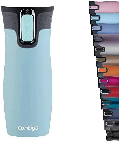 Kelioninis termopuodelis Contigo West Loop Iced Aqua 2137558, 470 ml