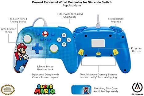 Power A PowerA ENWIRED CONTROLLER - MARIO POP ART/ Nintendo Switch