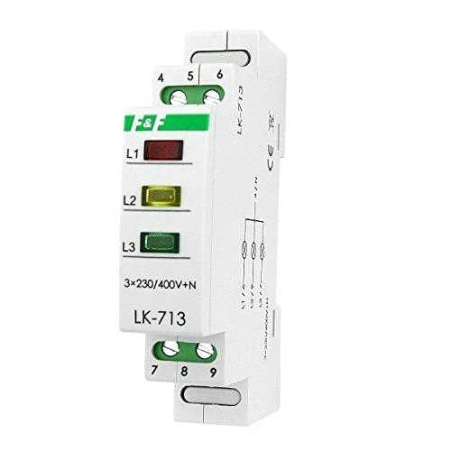 F&F Modulinė 3 fazių lempa 3x230V+N geltona raudona žalia LK-713K