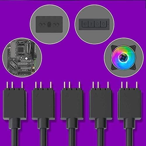 Cooler Master RGB šakotuvo laidų rinkinys su pajungimo schema