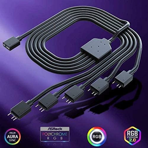 Cooler Master MFX-AWHN-1NNN5-R1 kompiuterio aušinimo komponentas Motininė plokštė RGB šakotuvo laidas Juoda
