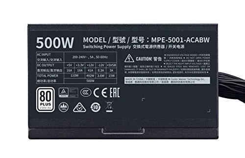 COOLER MASTER MPE-5001-ACABW-EU PSU Baltas 500W V2 80+