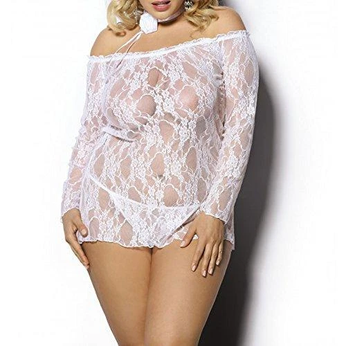 Angels Never Sin Anais Cobayo baltas chemise XL+ ( balta halka )