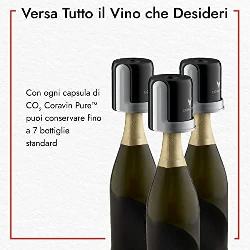 Coravin kapsulės "Pure Sparkling CO2 (20g)", 6 vnt