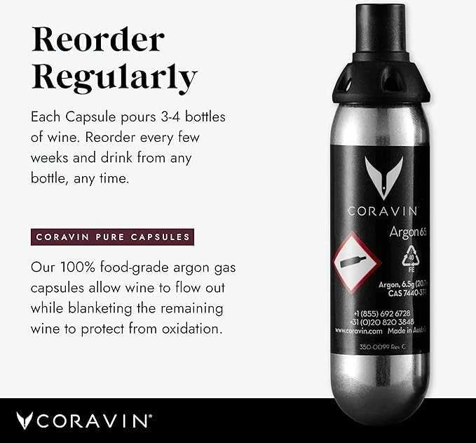 CORAVIN Pure Capsules 6 Pk - 6.5g/21mL