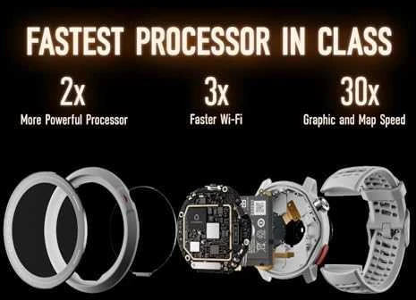 Išmanusis laikrodis Coros Watch Pace Pro, 46 mm, Mėlynas