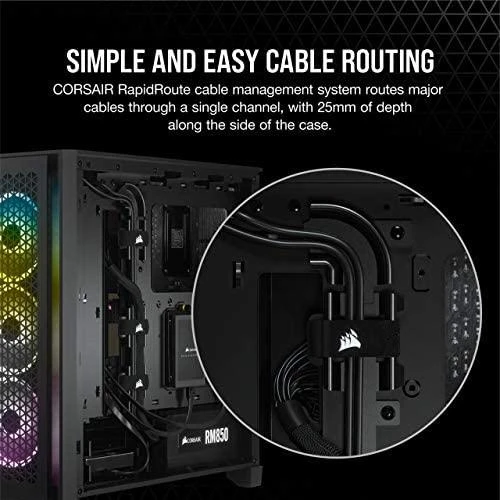 CORSAIR 4000D Airflow grūdinto stiklo vidurinio bokšto Juodas dėklas