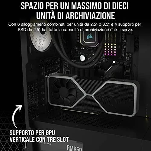 „Corsair“ | Grūdinto stiklo kompiuterio korpusas | 7000D AIRFLOW | Šoninis langas | Juodas | Pilno dydžio bokštas | ATX