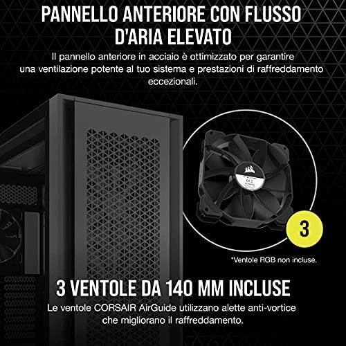„Corsair“ | Grūdinto stiklo kompiuterio korpusas | 7000D AIRFLOW | Šoninis langas | Juodas | Pilno dydžio bokštas | ATX