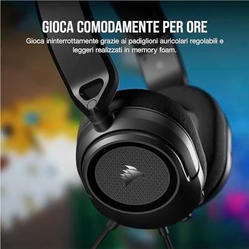 CORSAIR HS35 v2 Multiplatform Ausinės Žaidimams Carbon