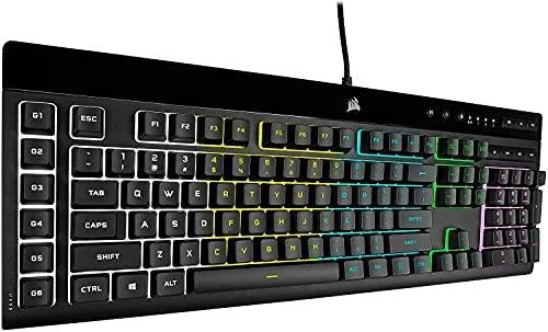 Žaidimų klaviatūra Corsair K55 RGB Pro su 5 zonų RGB pašvietimu, ENG išdėstymas