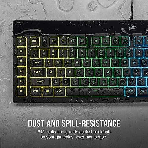 Žaidimų klaviatūra Corsair K55 RGB Pro su 5 zonų RGB pašvietimu, ENG išdėstymas