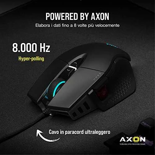 Corsair | Tunable FPS Pelė žaidimams | M65 RGB ULTRA | Pelė žaidimams | Optinė | su laidu | Juodas | Yes