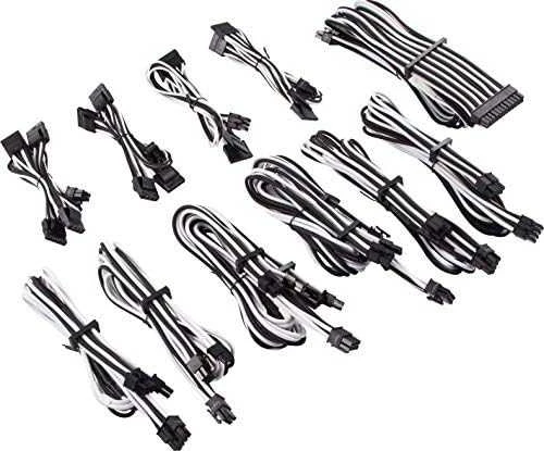 Corsair Premium Pro Sleeved Cable Set (Gen 4) – baltas/juodas