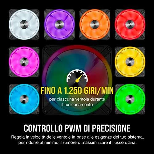 Auš. Corsair iCUE QL140 RGB CO-9050100-W